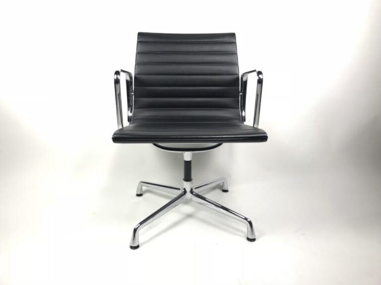 Alu Chair EA 108, Leder schwarz